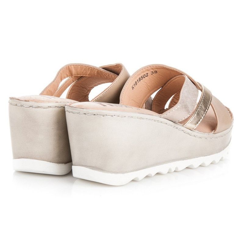 Kylie Zapatillas cuña marrón 2