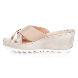 Kylie Zapatillas cuña marrón 4