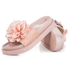 Seastar Zapatillas casa flores mujer rosado 2