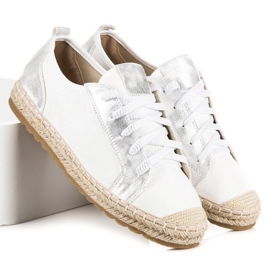 Seastar Alpargatas de ante con cordones blanco 1