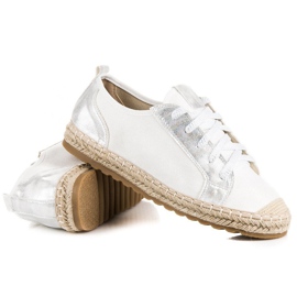 Seastar Alpargatas de ante con cordones blanco 4
