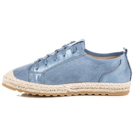 Seastar Alpargatas de ante con cordones azul 2