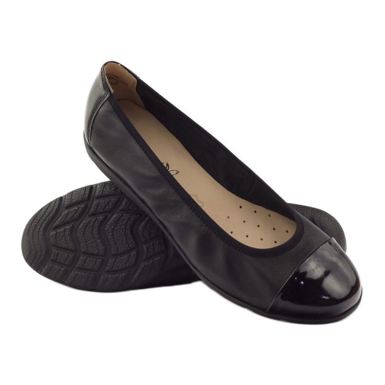Caprice cómoda bailarina femenina 9-22152-28 Negro con onair 3
