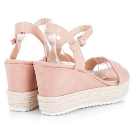 Seastar Alpargatas cuña rosado 2