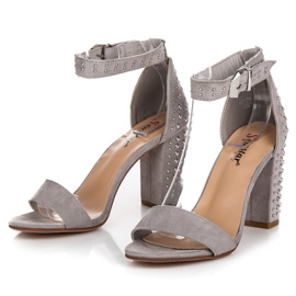 Seastar Sandalias de gamuza en un post gris 2