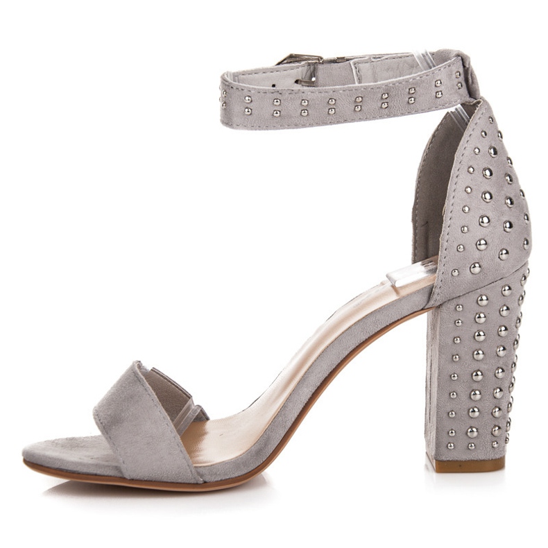 Seastar Sandalias de gamuza en un post gris 1