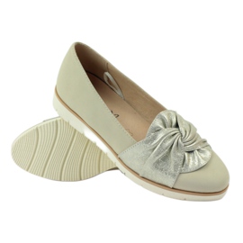 Caprice salón zapatos bajos zapatos de mujer 24607 beige dorado 3
