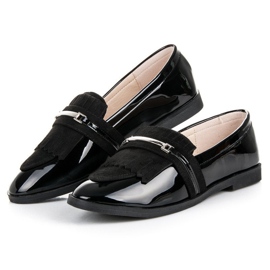Ideal Shoes Mocasín lacado negro 2
