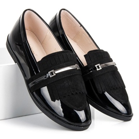 Ideal Shoes Mocasín lacado negro 1