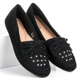 Mocasines de ante con estilo negro 3