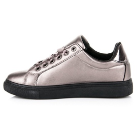 Zapatillas militares de moda gris multicolor rosa 1