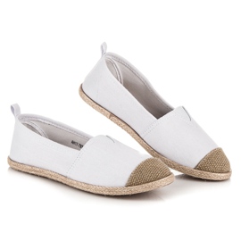 Mckeylor Alpargatas bailarinas blanco marrón 1