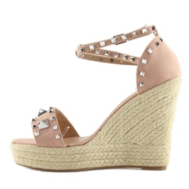 Alpargatas con cuña rosa 100-862SC rosa 2