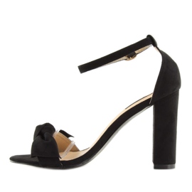 Sandalias negras tacón 118-11 negro 1 Sandalias negras tacón 118-11 negro 1