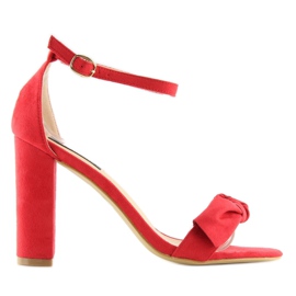 Sandalias rojas tacón 118-11 rojo 6
