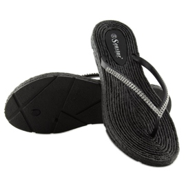 Black CK40P Chanclas de goma negras negro 6