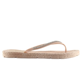 CK40P Chanclas de goma beige clavel 2