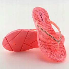 Chanclas rosas de goma CK40P Coral rosado 5