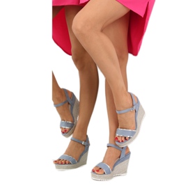 Sandalias, alpargatas con cuña, azul 6823 Azul 1 Sandalias, alpargatas con cuña, azul 6823 Azul 1