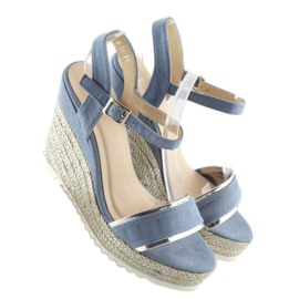 Sandalias, alpargatas con cuña, azul 6823 Azul 2 Sandalias, alpargatas con cuña, azul 6823 Azul 2