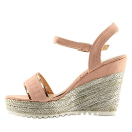 Sandalias, alpargatas en cuña rosa 6823 Rosa 1