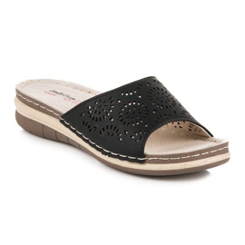 Hasby Babuchas mujer caladas negro 5