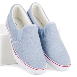 Hasby Pantuflas de tela azul 3