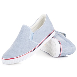 Hasby Pantuflas de tela azul 4