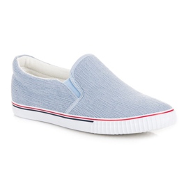 Hasby Pantuflas de tela azul 5