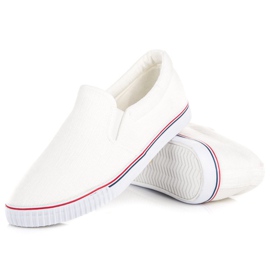 Hasby Pantuflas de tela blanco 4