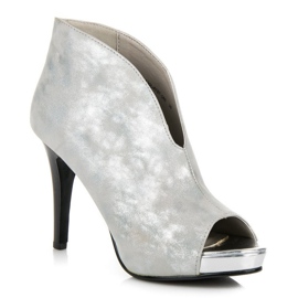 Vinceza botas de punta abierta gris 3