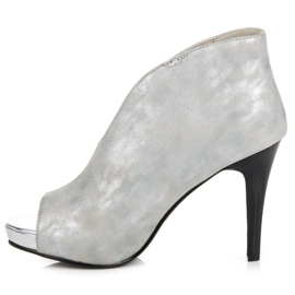Vinceza botas de punta abierta gris 4
