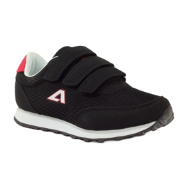 American Club Deportivas americanas deportivas negras con velcro rojo negro 1