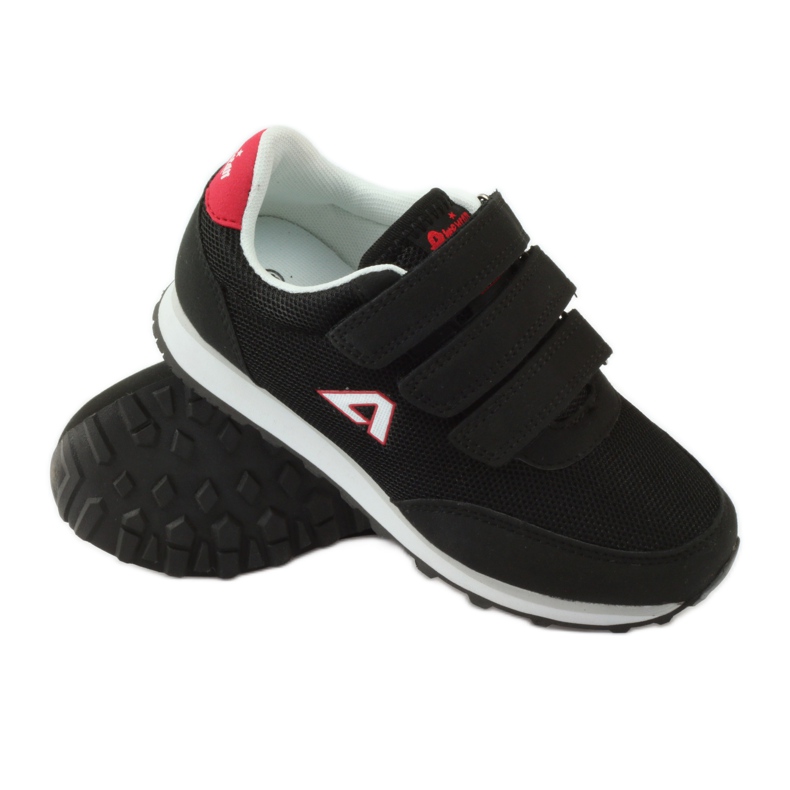 American Club Deportivas americanas deportivas negras con velcro rojo negro 3
