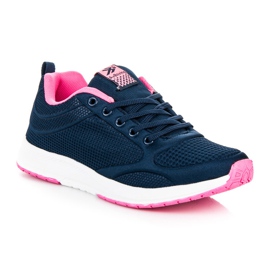 Ax Boxing Zapato textil azul marino rosado 3