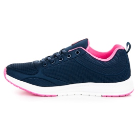Ax Boxing Zapato textil azul marino rosado 4