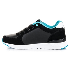 Ax Boxing Zapatillas negras atadas negro azul 4