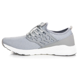 Ax Boxing Zapatos de material sin cordones gris 2