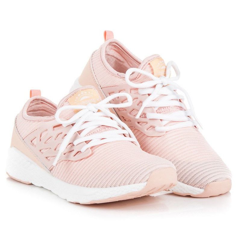 Ax Boxing Zapatos de material sin cordones rosa 1