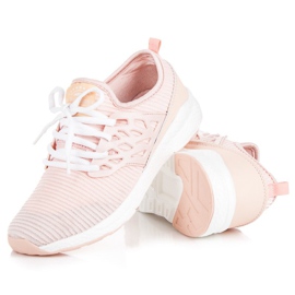 Ax Boxing Zapatos de material sin cordones rosa 2