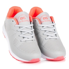 Ax Boxing Deportivas grises para mujer. naranja rosado 1 Ax Boxing Deportivas grises para mujer. naranja rosado 1