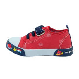 American Club Deportivas americanas con plantilla de piel azul marino rojo 2