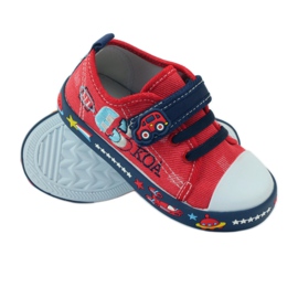 American Club Deportivas americanas con plantilla de piel azul marino rojo 3