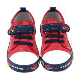 American Club Deportivas americanas con plantilla de piel azul marino rojo 4