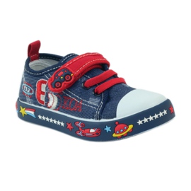 American Club Deportivas americanas con plantilla de piel azul marino rojo 1