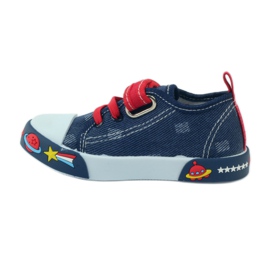 American Club Deportivas americanas con plantilla de piel azul marino rojo 2