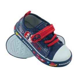 American Club Deportivas americanas con plantilla de piel azul marino rojo 3