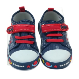American Club Deportivas americanas con plantilla de piel azul marino rojo 4