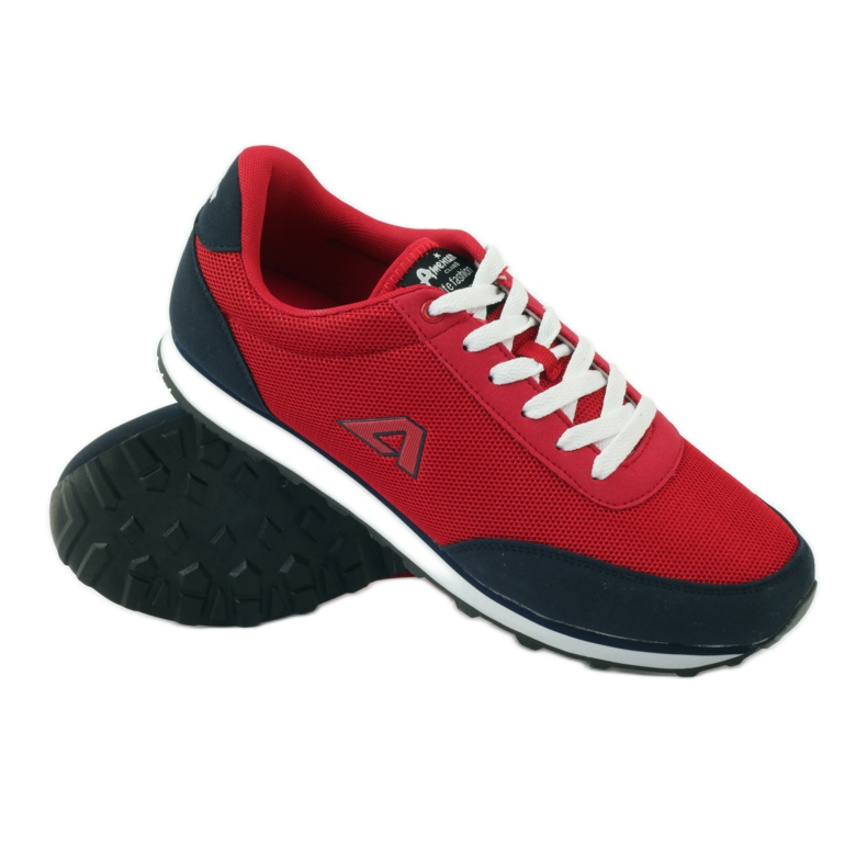 American Club Deportivas atadas hombre rojo americano azul marino 3