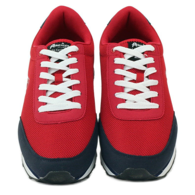 American Club Deportivas atadas hombre rojo americano azul marino 4